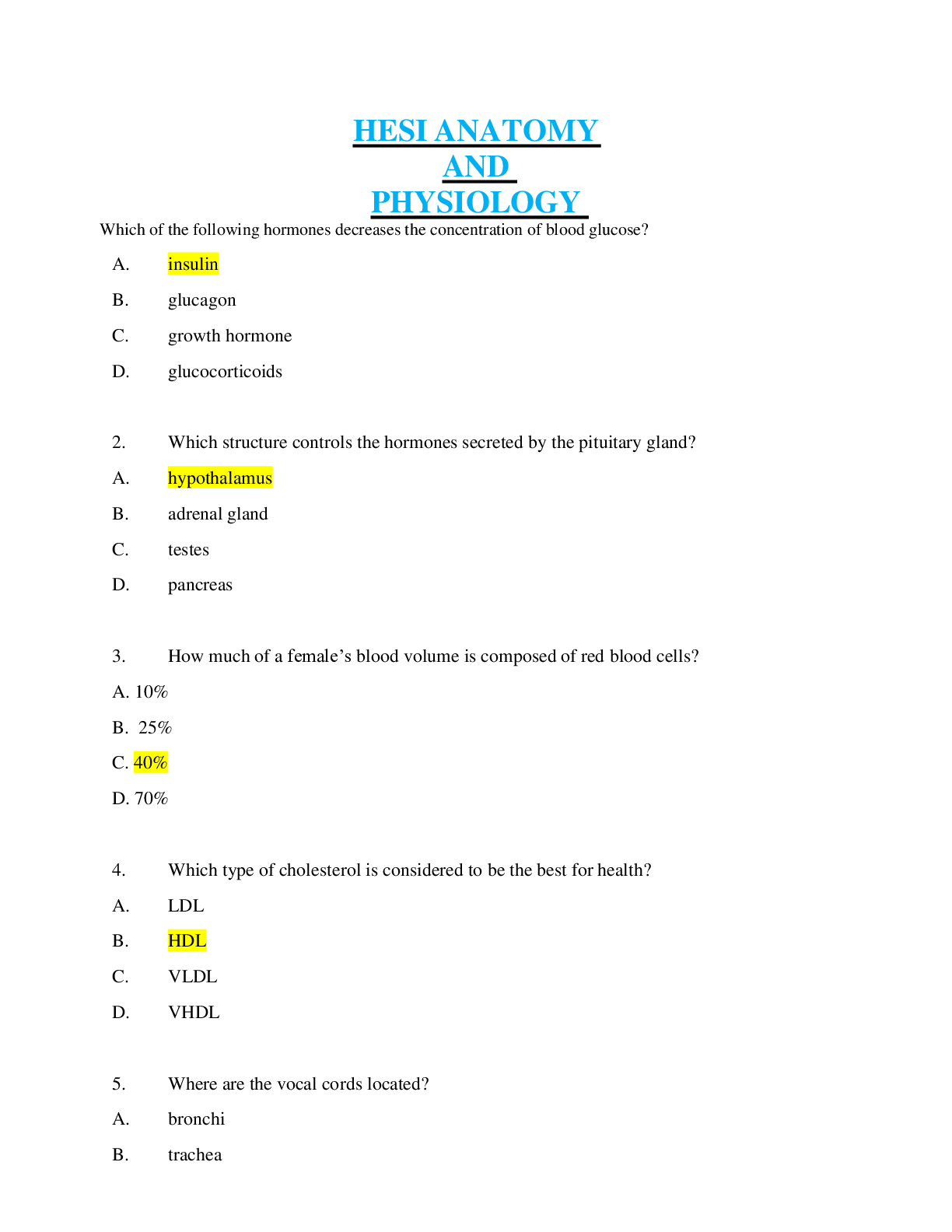 Preview image of Nursing_knowledge_Assessment_Practice_Exam ANATOMY AND PHYSIOLOGY document